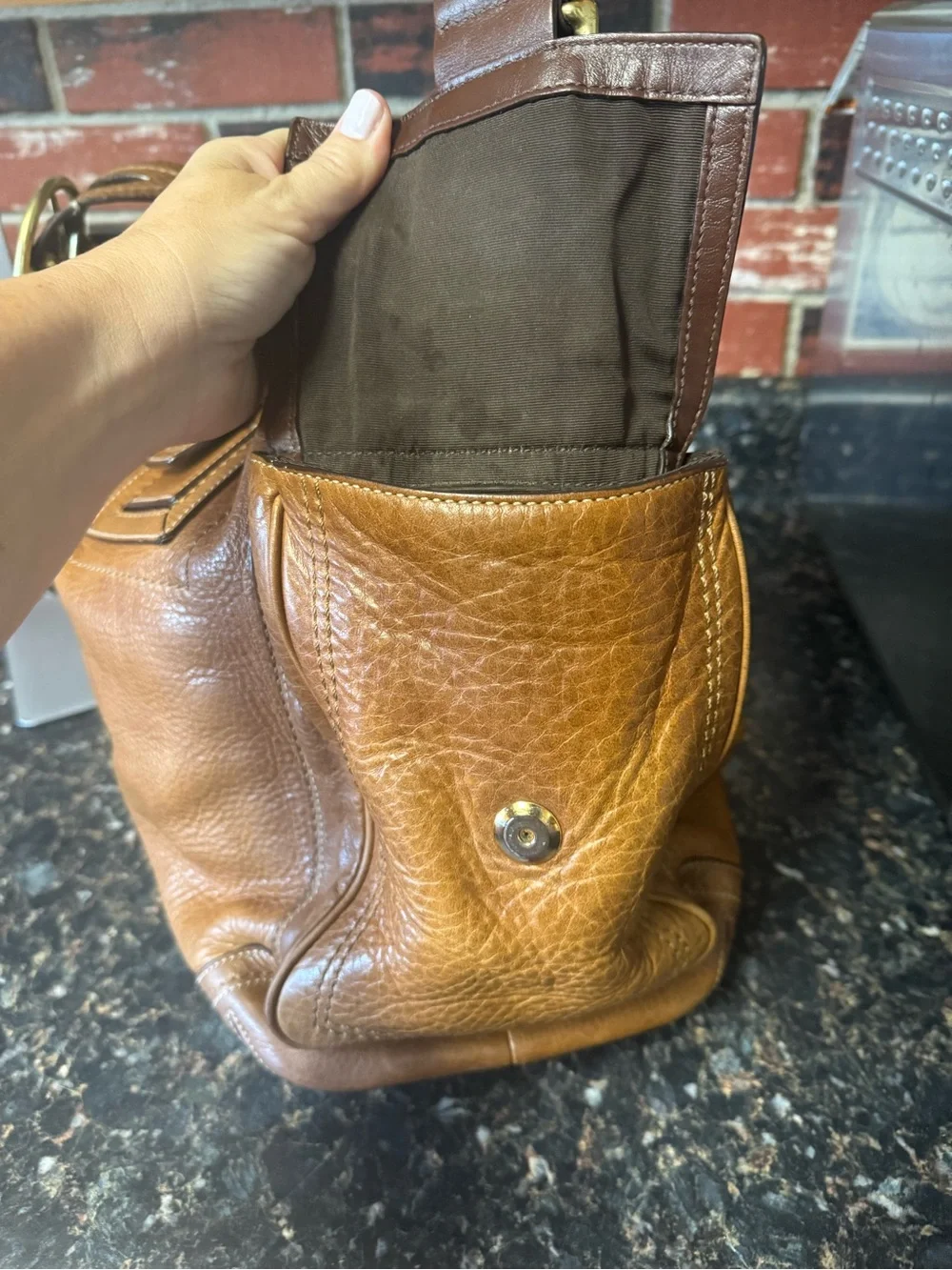 Coach Chelsea Heritage Leather Tote 10030 Cognac Brown 2008 Y2K